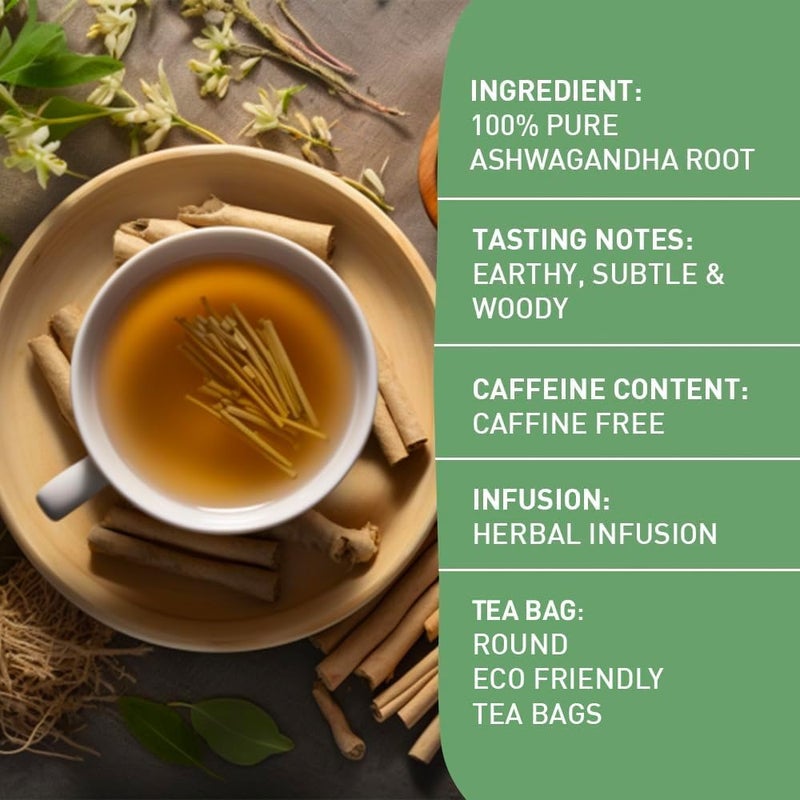 HANDPICK 100% Natural Ashwagandha Tea Bags - Image 3